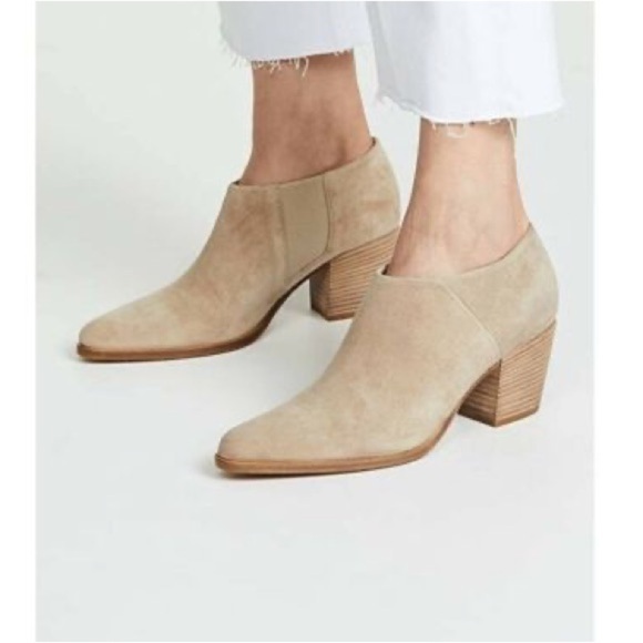 Vince Shoes - Vince Hamilton Ankle Boot Clay Suede Leather Heeled Bootie Sz 39 US 9 $350
